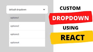 Custom dropdown select using ReactJS SCSS Beginner ReactJS tutorial
