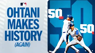 50-50 CLUB Shohei Ohtani is the first player in MLB HISTORY with 50 HR and 50 Ks in a season
