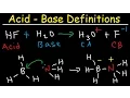 Conjugate Acid Base Pairs Arrhenius Bronsted Lowry and Lewis Definition - Chemistry