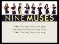 Nine Muses- Ticket (Lyrics)
