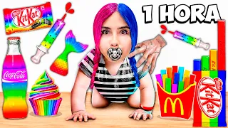 1 HORA COMENDO TUDO COLORIDO (VÍDEO ESPECIAL)