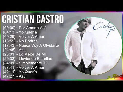 Download MP3 Cristian Castro 2024 MIX Las Mejores Canciones - Por Amarte Así, Yo Quería, Volver A Amar, No Po...