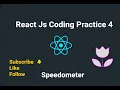 Coding Practice 4 Speedometer using React JS CCBP NXTWAVE full code