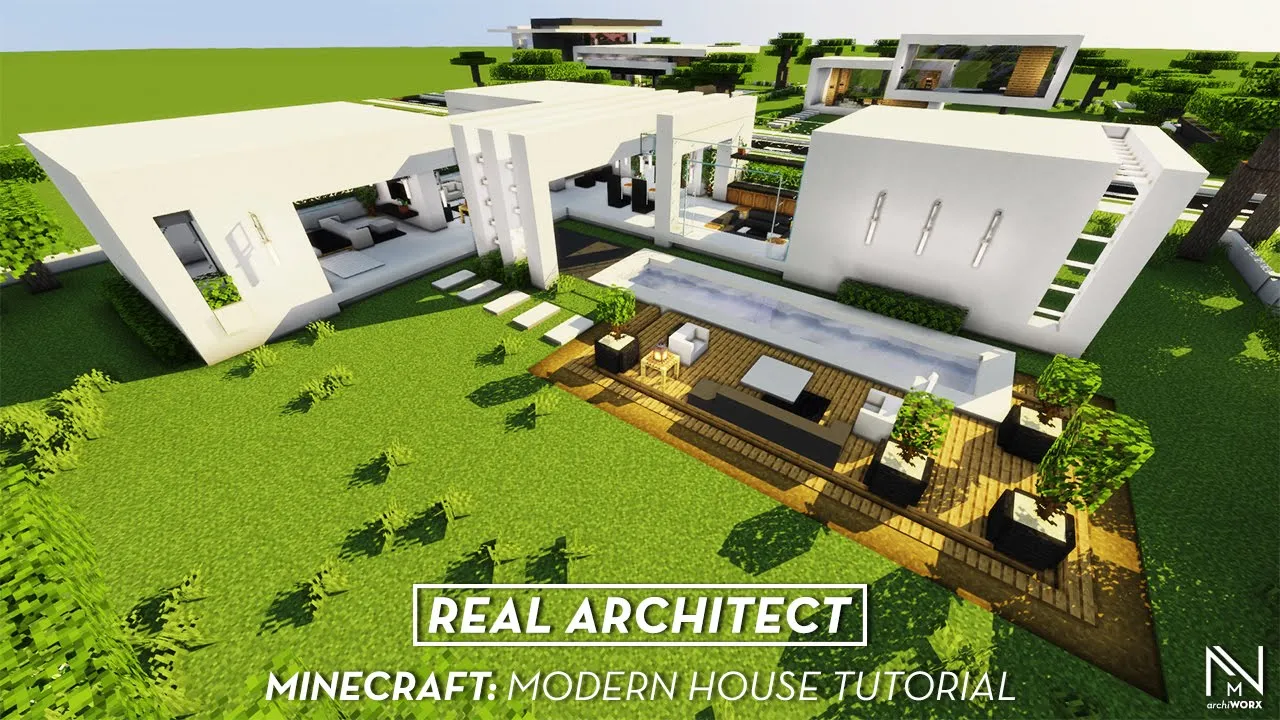 MINECRAFT: How to Build a MODERN HOUSE Tutorial (EASY)