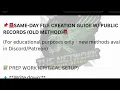 Same Day CPN Score File w Public Records Guide - Educational Purposes Only