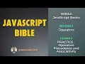 09 PRACTICE - Operators Precedence and Associativity JAVASCRIPT BASICS