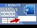 Remove Border Lines From Table in Word 2020