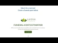Funeral Cost Calculator Demo February 2019