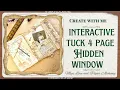 Interactive 4-Page Junk Journal layout Tuck Spots Hidden Lace Window Pocket - Tutorial