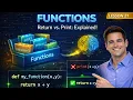 Python Functions for Beginners Return vs Print Reusable Code Python Tutorial