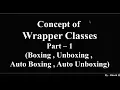 Wrapper Classes Part - 1 Auto Boxing and Auto Unboxing