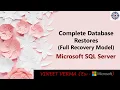 Complete Database Restore - Full Recovery Model Microsoft SQL Server SQL Server Training