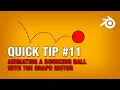 Blender Quick Tip 11 How to animate a bouncing ball w the Graph Editor in Blender Grease Pencil