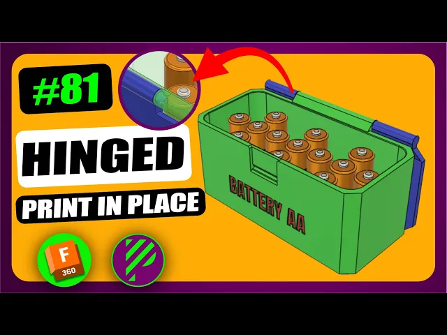#81 Hinged Print-in-place Battery Storage Box | Fusion | Pistacchio Graphic video thumbnail