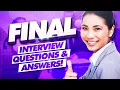 FINAL Interview Questions and Answers Final Job Interview Tips