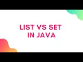 List vs Set in Java Difference between List and Set in java collection