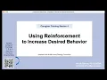 Caregiver Training Using Reinforcement to Increase Desired Behavior
