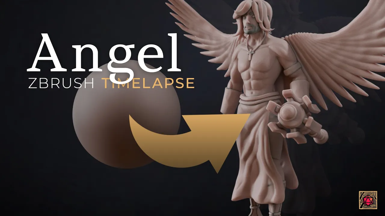 Angel Warrior - with Free Monsters Series Pdf - Celestial Miniature, Tabletop Games, RPG, Wargames