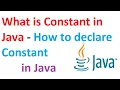 What is Constant in Java - How to Declare Constant in Java