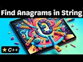 Find All Anagrams in a String - C