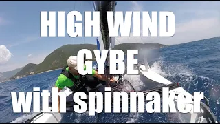 High Wind Gybe Technique SPINNAKER UP