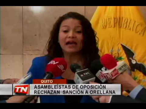 Asambleístas de oposición rechazan sanción a Orellana