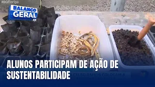 Alunos de Governador Celso Ramos participam de ação prática de sustentabilidade
