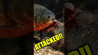 Giant piranhas attacking each other