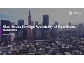 High Availability in OpenStack Networks