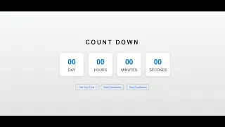 Create a Countdown Timer App with HTML JavaScript Bootstrap Day-Hour-Minute-Second Setup