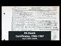 PA Death Certificate 1906-1967