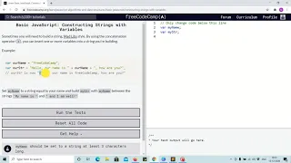 Lesson 28 - Constructing String with variables