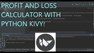 Beginners Profit and Loss Calculator with Python Kivy