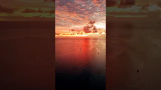 The sunrise kept getting better and better. #sailingaroundtheworld #sailingfamily #catamaran