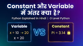 Python Variable Constant Python Programming Basics in Hindi