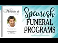 Spanish Funeral Programs