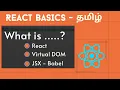 What is React What is Virtual DOM What is JSX What is Babel React Beginners Tutorial Tamil