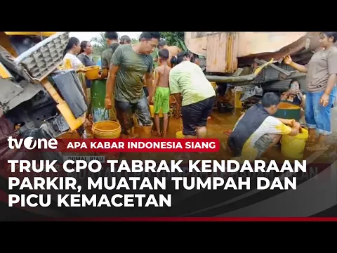 Diduga Mengantuk, Truk Pengangkut CPO Tabrak Mobil Parkir, Satu Tewas
