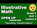 8th Grade Unit 1 Lesson 6 Describing Transformations Illustrative Math