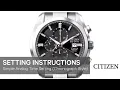 Lagu Citizen Watch Setting Instructions — Simple Analog Time Setting (Chronograph Style)