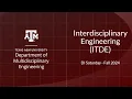 Interdisciplinary Engineering ITDE - DI Saturday Fall 24