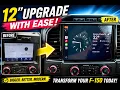 CARABC 12 screen upgrade for 2015-2020 F-150 Installation review Ford boot logo 12 full screen
