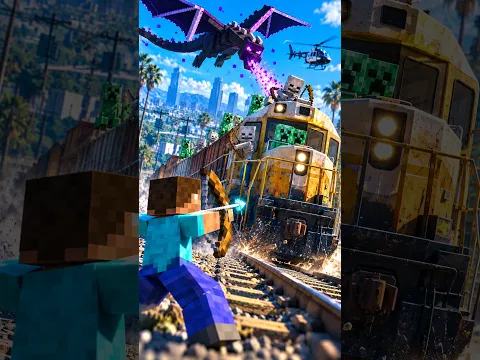 O MINECRAFT PAROU O TREM DO GTA 5!! #gta