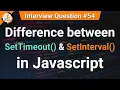 setTimeout and setInterval in JavaScript JavaScript Tutorials in Hindi Interview Question