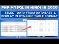 How to Select Data from Database in PHP Display in Table Format PHP MySQLI Tutorial in Hindi