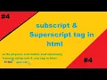 SUPSCRIPT SUBSCRIPT TAG sub sup tag Use of sub sup tag in html TechGuru Sachin