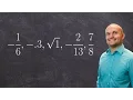 Ordering real numbers from least to greatest