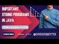 Important String Programs in Java String Triangle Pattern Class 10th ICSE Computer Science