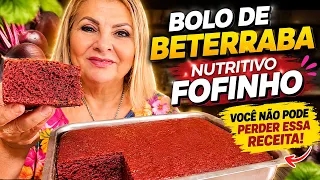 BOLO DE BETERRABA FOFINHO NUTRITIVO RECEITA IMPERDIVEL DELICIOSO