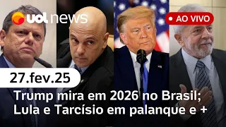 Governo Trump x Moraes; Lula e Tarcísio juntos em palanque; prejuízo na Petrobras l UOL News ao vivo